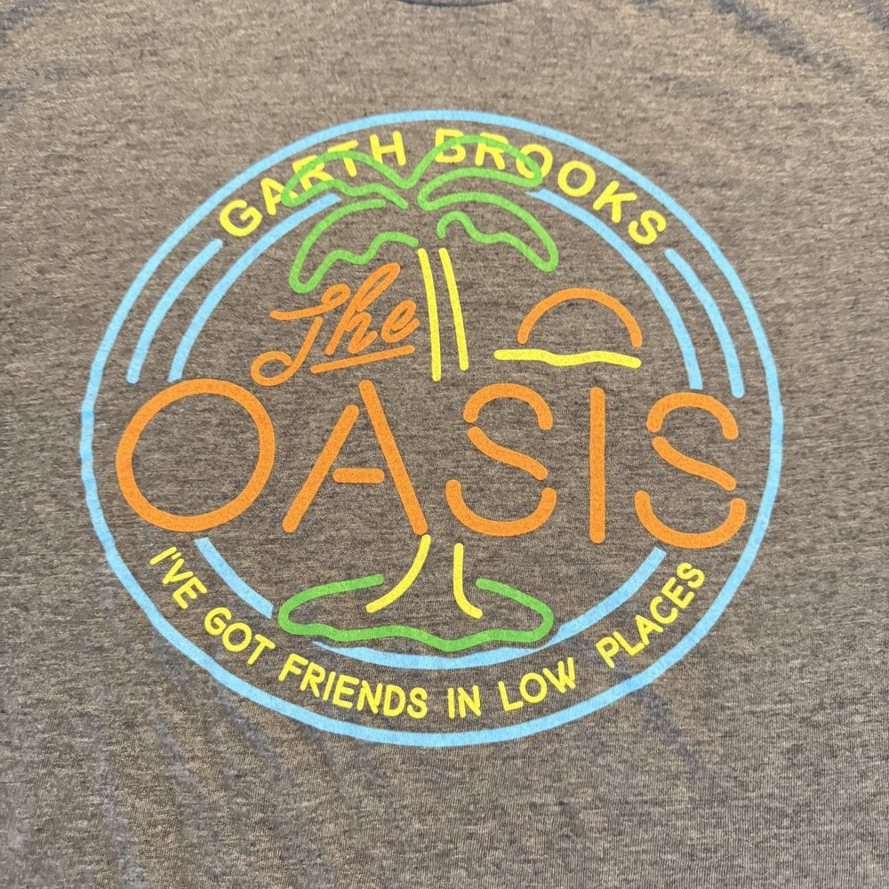 Garth Brooks The Oasis T Shirt Gray Friends In Low Places Graphic Tee XL - Picture 3 of 4